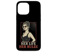 Carcasa para iPhone 13 Pro MAX Her Life Her Rules Cita Independiente Pin Up Girl