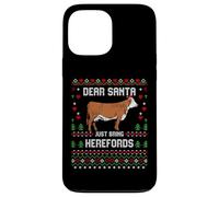 Carcasa para iPhone 13 Pro MAX Hereford - Suéter Feo de Navidad para Ganado, diseño de Vaca