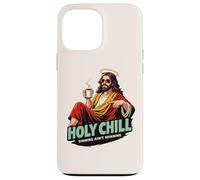 Carcasa para iPhone 13 Pro MAX Holy Chill Funny Jesus Coffee Humor Pecar no es Ganar