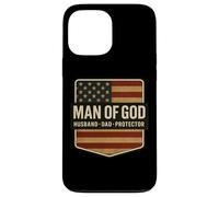 Carcasa para iPhone 13 Pro MAX Hombre de Dios Marido Papá Protector Padre USA American Patriot