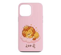 Carcasa para iPhone 13 Pro MAX Horóscopo Lindo Leo Zodiaco León Dormido Nube Horóscopo Pastel