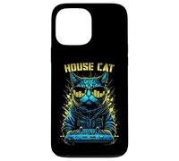 Carcasa para iPhone 13 Pro MAX House Cat DJ Rave EDM Music Deejay Equalizer Gafas de Sol