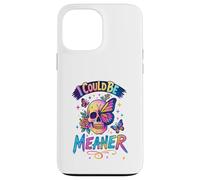 Carcasa para iPhone 13 Pro MAX I Could Be Meaner Skull Butterfly Art, Dark Gothic Floral