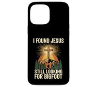Carcasa para iPhone 13 Pro MAX I Found Jesus Still Looking For Bigfoot Cristo Cruz Dios Rey