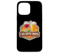 Carcasa para iPhone 13 Pro MAX I Go Both Ways Funny Wine Beer Drinker Lover Cita Divertido Broma