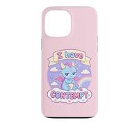 Carcasa para iPhone 13 Pro MAX I Have Contempt Cute Kawaii Dragon Sarcástico Mood Art Rosa