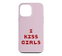 Carcasa para iPhone 13 Pro MAX I Kiss Girls, tipografía roja atrevida, sáfica, Queer, LGBTQ Pride