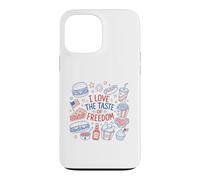 Carcasa para iPhone 13 Pro MAX I Love The Taste of Freedom Vintage American Foods Gráfico
