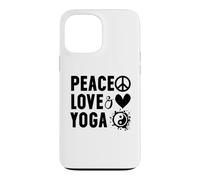 Carcasa para iPhone 13 Pro MAX I Love Yoga Instructor Women Peace Love and Yoga with Saying
