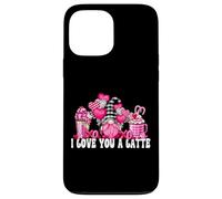 Carcasa para iPhone 13 Pro MAX I Love You A Latte Pink Buffalo Plaid Decor Valentines GNOME