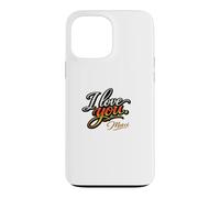 Carcasa para iPhone 13 Pro MAX I Love You. Merci., Amor Elegante