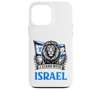 Carcasa para iPhone 13 Pro MAX I Stand with Israel Hebreo Lion Flag Design