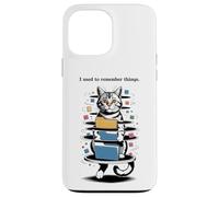 Carcasa para iPhone 13 Pro MAX I Used to Remember Things... Funny PC Inept Cat Retro