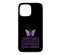 Carcasa para iPhone 13 Pro MAX I Wear Soporte de Cinta de Mariposa para concienciación sobre la Demencia púrpura