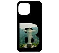 Carcasa para iPhone 13 Pro MAX Iconic Brasil Paisaje Cristo Redentor Letra B
