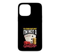 Carcasa para iPhone 13 Pro MAX ID Cash out No Un Quitter Poker Dice Cards Casino