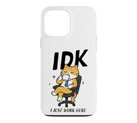 Carcasa para iPhone 13 Pro MAX IDK I Just Work Here Cat Coffee Trabajador de Oficina