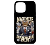 Carcasa para iPhone 13 Pro MAX Irónico Maximizar Valor Accionista Gatos Negocios Finanzas Meme