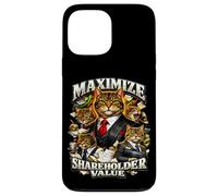 Carcasa para iPhone 13 Pro MAX Irónico Maximizar Valor Accionista Gatos Negocios Finanzas Meme
