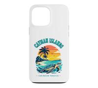 Carcasa para iPhone 13 Pro MAX Islas Caimán Caribbean Paradise Sea Turtle Sunset Camiseta