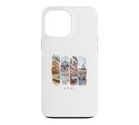 Carcasa para iPhone 13 Pro MAX Italia Coliseo, Fontana de Trevi y Panteón - Vacaciones en Roma