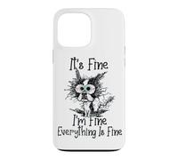 Carcasa para iPhone 13 Pro MAX It's Fine Im Fine Everything is Fine Funny Boston Terrier Dog