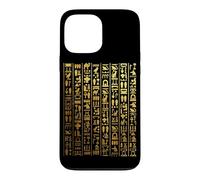 Carcasa para iPhone 13 Pro MAX Jeroglíficos Egipcios Oro Faraón Símbolos Egipto Cultura