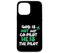 Carcasa para iPhone 13 Pro MAX Jesus God is The Pilot Aviation Christian Faith