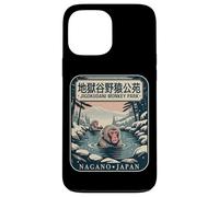 Carcasa para iPhone 13 Pro MAX Jigokudani Snow Onsen Monkeys Nagano Park Japón Souvenir