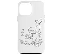Carcasa para iPhone 13 Pro MAX Jonah & Whale - Arte Artesanal para Colorear Historia bíblica para niños