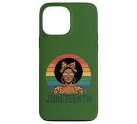 Carcasa para iPhone 13 Pro MAX Juneteenth 1865 Mujeres Afro Leopard Melanina Libertad
