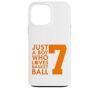 Carcasa para iPhone 13 Pro MAX Just A Boy Who Loves - Balón de Baloncesto (7º cumpleaños