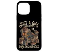 Carcasa para iPhone 13 Pro MAX Just A Girl Who Loves Dragons and Books Lector De Fantasía