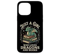 Carcasa para iPhone 13 Pro MAX Just A Girl Who Loves Dragons and Books Lector De Fantasía