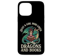 Carcasa para iPhone 13 Pro MAX Just A Girl Who Loves Dragons and Books Lector De Fantasía