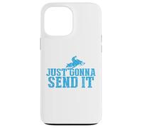 Carcasa para iPhone 13 Pro MAX Just Gonna Send It Snowmobile Snow Trineo Invierno Montaña Regalo