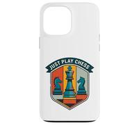 Carcasa para iPhone 13 Pro MAX Just Play Chess Retro Juego de Mesa Amantes Jugador de ajedrez