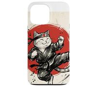 Carcasa para iPhone 13 Pro MAX Karate Gato Japonés Artes Marciales Sumi-e Japón Vintage Mamá