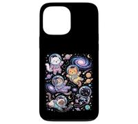 Carcasa para iPhone 13 Pro MAX Kawaii Space Cats Astronauta Galaxia Estrellas Planetas