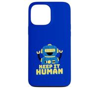 Carcasa para iPhone 13 Pro MAX Keep It Human (Declaración Anti AI) (Funny Robot Graphic)