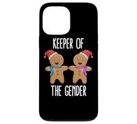 Carcasa para iPhone 13 Pro MAX Keeper of The Gender Revela Baby Shower Gingerbread Xmas