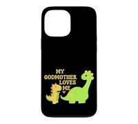 Carcasa para iPhone 13 Pro MAX Kids My Godmother Loves Me Dinosaur for ahijado Regalos para Hijo
