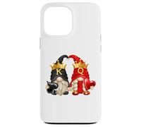 Carcasa para iPhone 13 Pro MAX King of Spades and Queen of Hearts with Funny Garden Gnomes