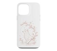 Carcasa para iPhone 13 Pro MAX Kitsune Fox Cherry Blossoms Meditación Zen Yoga Vida Mujeres