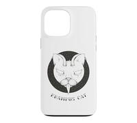 Carcasa para iPhone 13 Pro MAX Krampus Cat Horror Xmas Illustration Horned Cat w Tongue