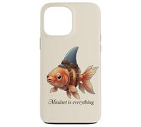 Carcasa para iPhone 13 Pro MAX La mentalidad es Todo pez Dorado de tiburón Motivacional