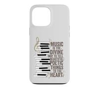 Carcasa para iPhone 13 Pro MAX La música es la Cita de Piano de la Manera Divina