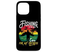 Carcasa para iPhone 13 Pro MAX La Pesca es Solo Cura para mi Angustia Puesta del Sol Retro Angler