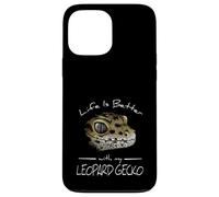 Carcasa para iPhone 13 Pro MAX La Vida es Mejor con mi geco Leopardo