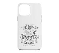 Carcasa para iPhone 13 Pro MAX La Vida sin café da Miedo Cita Adicto a la cafeína Humor